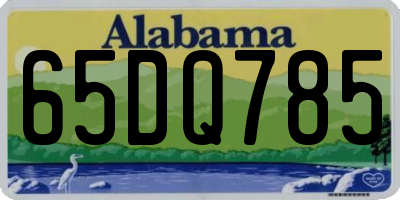 AL license plate 65DQ785