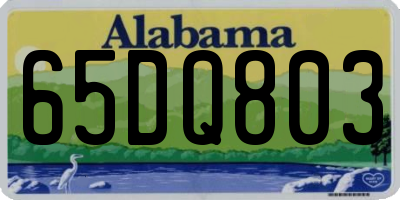 AL license plate 65DQ803