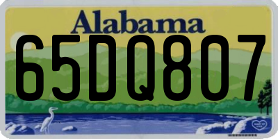 AL license plate 65DQ807