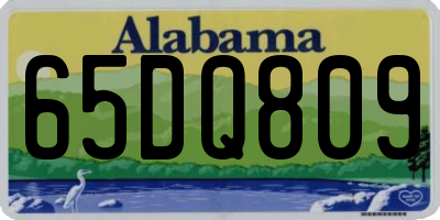 AL license plate 65DQ809