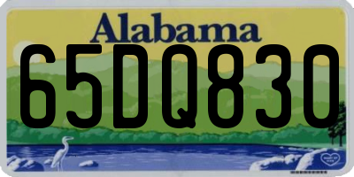 AL license plate 65DQ830