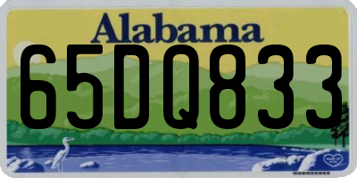 AL license plate 65DQ833