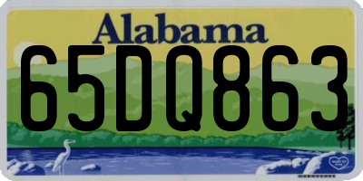 AL license plate 65DQ863