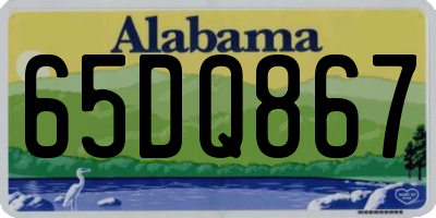 AL license plate 65DQ867