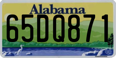 AL license plate 65DQ871