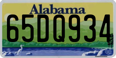 AL license plate 65DQ934