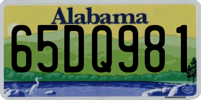 AL license plate 65DQ981