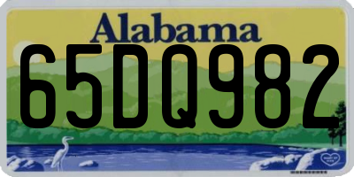 AL license plate 65DQ982