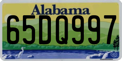 AL license plate 65DQ997
