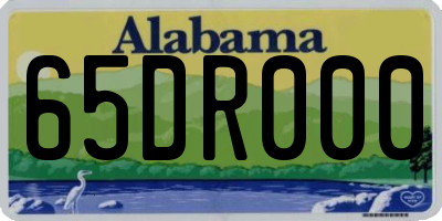 AL license plate 65DR000