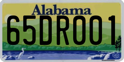 AL license plate 65DR001