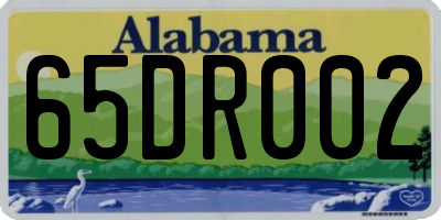 AL license plate 65DR002