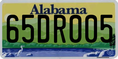 AL license plate 65DR005
