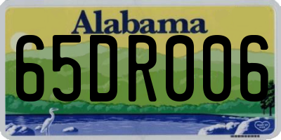 AL license plate 65DR006