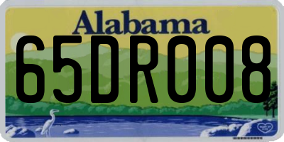 AL license plate 65DR008