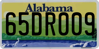 AL license plate 65DR009