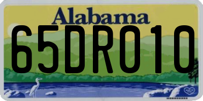 AL license plate 65DR010