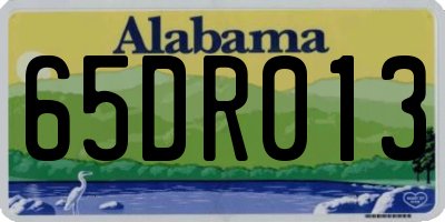 AL license plate 65DR013