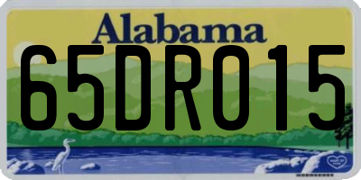 AL license plate 65DR015