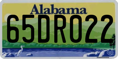 AL license plate 65DR022