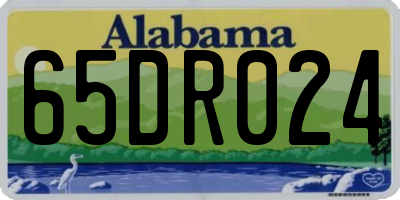 AL license plate 65DR024