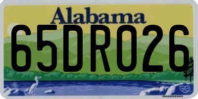 AL license plate 65DR026