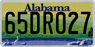 AL license plate 65DR027