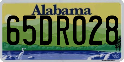 AL license plate 65DR028