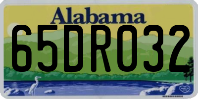 AL license plate 65DR032
