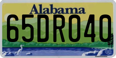 AL license plate 65DR040