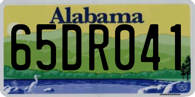 AL license plate 65DR041