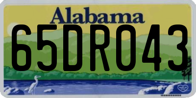 AL license plate 65DR043