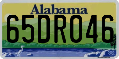 AL license plate 65DR046