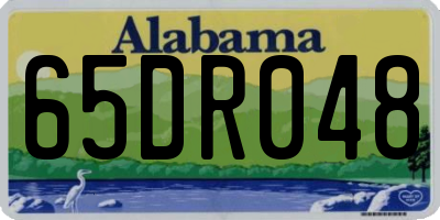 AL license plate 65DR048