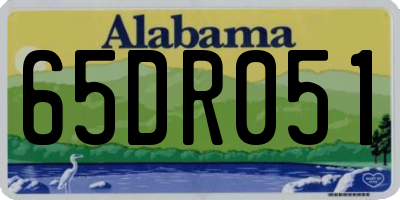 AL license plate 65DR051