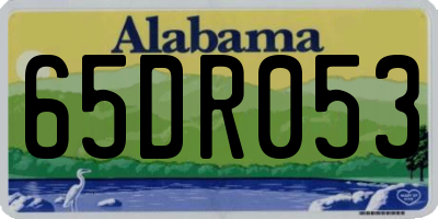 AL license plate 65DR053