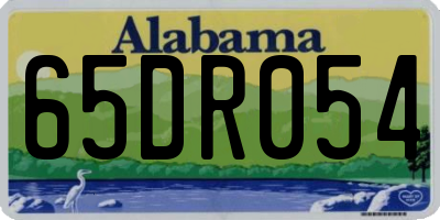 AL license plate 65DR054