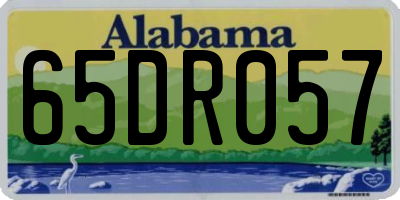 AL license plate 65DR057