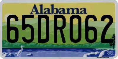 AL license plate 65DR062