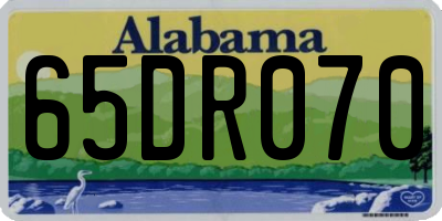 AL license plate 65DR070