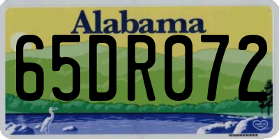 AL license plate 65DR072