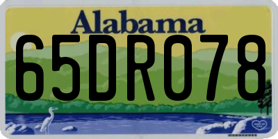 AL license plate 65DR078