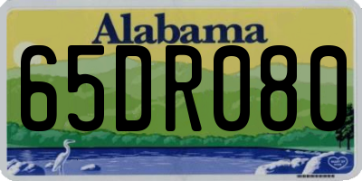 AL license plate 65DR080