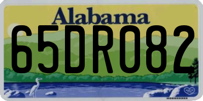 AL license plate 65DR082
