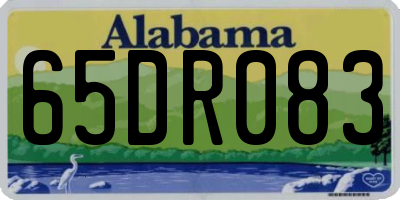 AL license plate 65DR083
