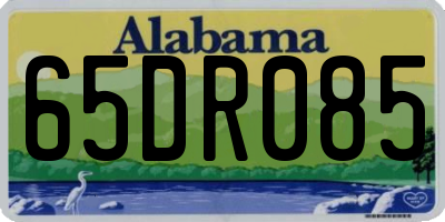 AL license plate 65DR085