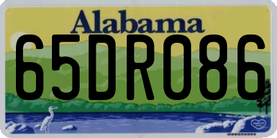 AL license plate 65DR086