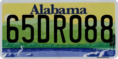 AL license plate 65DR088