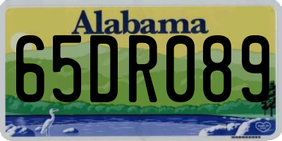 AL license plate 65DR089