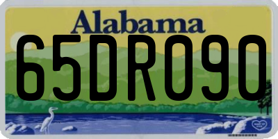 AL license plate 65DR090